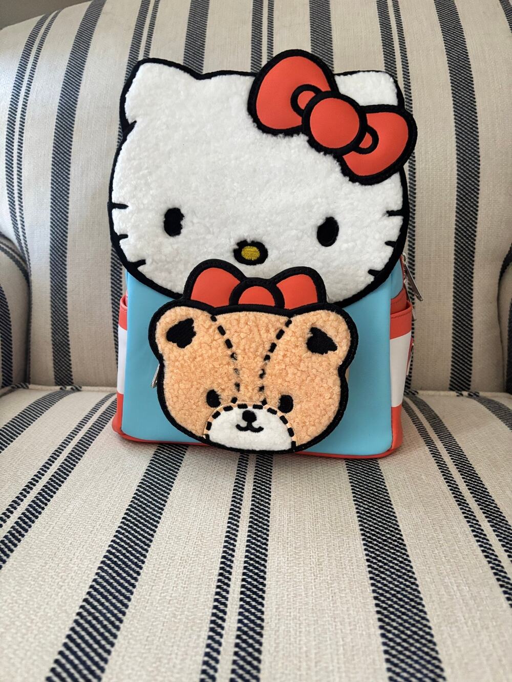 Loungefly Hello Kitty & Tiny Chum Bear Sherpa Mini Backpack NWT Sanrio